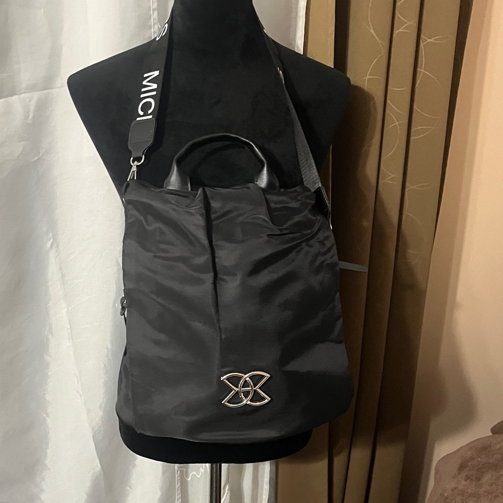 Black Nylon Travel Nylon Backpack